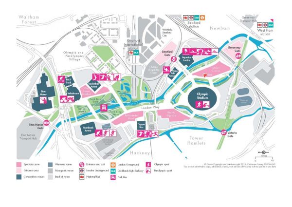 London 2012 Olympic Park Map / Photo Credit: Credit - LOCOG